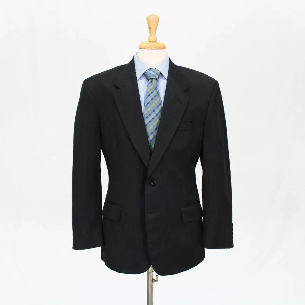 Tom James 44R Gray Solid 2-Button Sport Coat Blazer Jacket O050